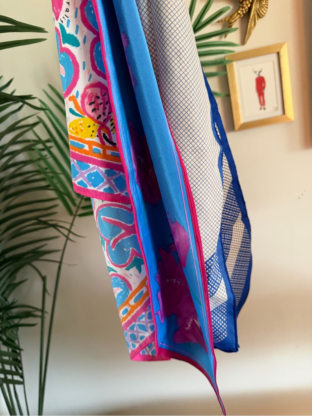 VERA and KEN DONE SCARF Set of 3 Vintage Silk Scarf/ Bandana Hand painted.